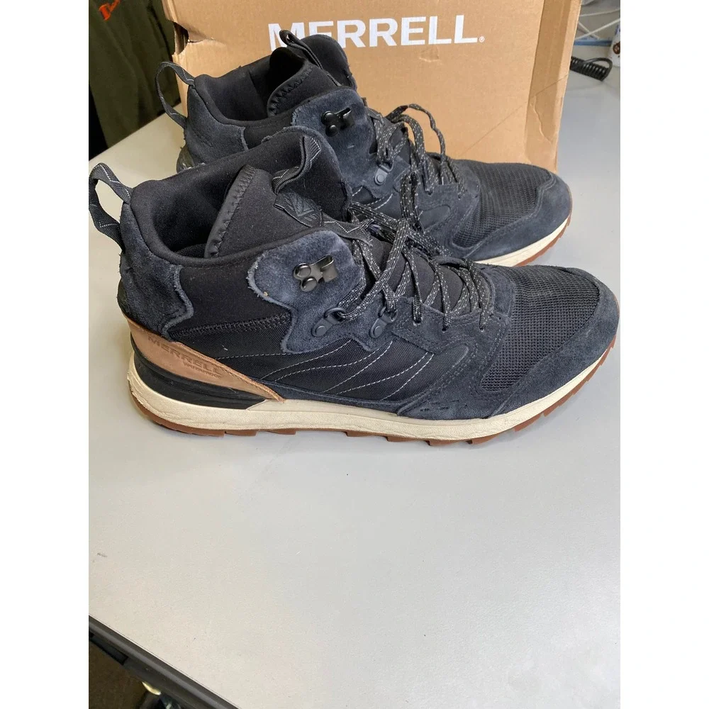 Merrell Alpine 83 Sneaker Recraft Mid WP Black Noir Mens 12 J006719 Hiking Boots